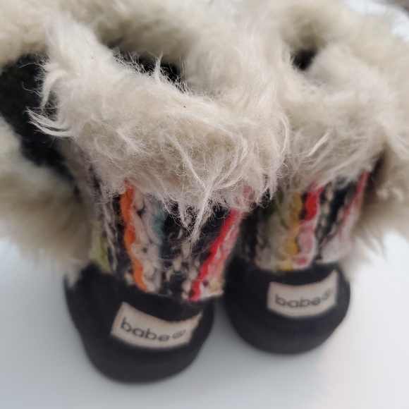 Babe | Fur Multicolored  Pre-distressed Boots - Picture 5 of 7